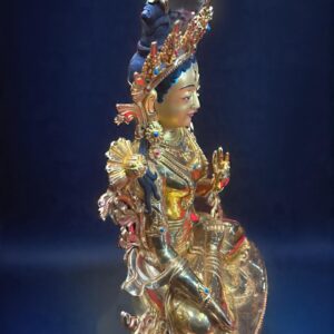 Handcrafted White Tara statue 34cm copper statue – 24k gold gilded 34cm