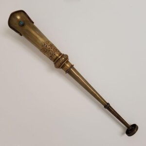 Handcrafted Tibetan Buddhist ceremonial kangling trumpet made of copper and brass
