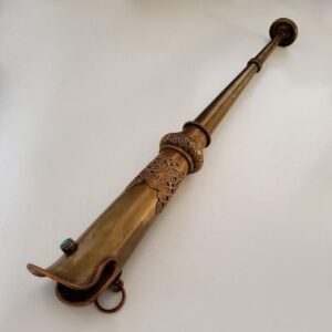 Handcrafted Tibetan Buddhist ceremonial kangling trumpet made of copper and brass