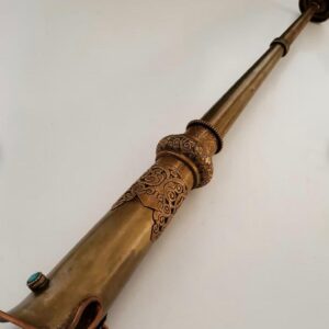 Handcrafted Tibetan Buddhist ceremonial kangling trumpet made of copper and brass